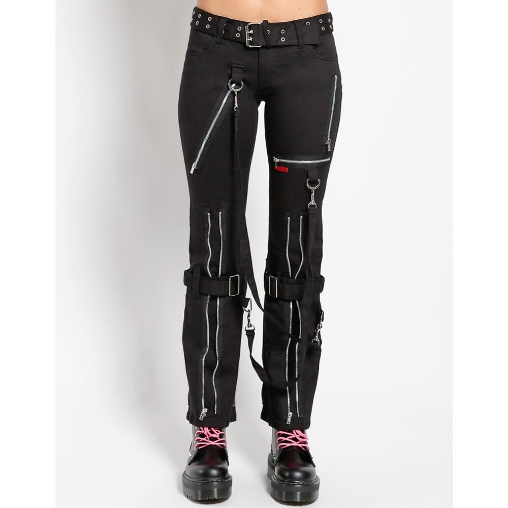 Tripp NYC Black Skinny Buckle Strap Zip Detail Pants - Picture 16 of 16